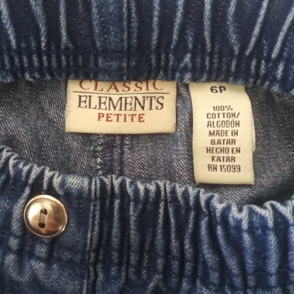 Classic Elements Women's size 6P Blue Capris - Picture 13 of 15